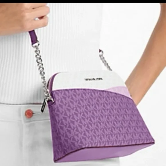 MICHAEL KORS Jet Set Travel Color-Block Signature Logo Crossbody Bag
Dark Purple - Picture 4 of 16